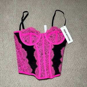 Urban Outfitters Pink and Black Corset